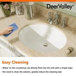 DEERVALLEY 19.49 in. Undermount Bathroom Sink in White Vitreous China -Bathroom Sinks Sales white deervalley undermount bathroom sinks dv 1u305 1f 1000