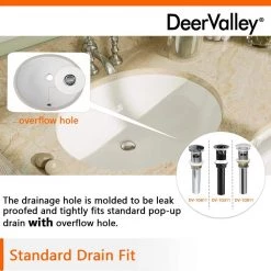 DEERVALLEY 19.49 in. Undermount Bathroom Sink in White Vitreous China -Bathroom Sinks Sales white deervalley undermount bathroom sinks dv 1u305 d4 1000