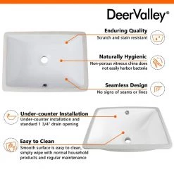 DEERVALLEY 17.91 in. Undercounter Bathroom Sink in White Vitreous China 20 DEERVALLEY 17.91 in. Undercounter Bathroom Sink in White Vitreous China -Bathroom Sinks Sales white deervalley undermount bathroom sinks dv 1u306 1d 1000