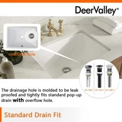 DEERVALLEY 17.91 in. Undercounter Bathroom Sink in White Vitreous China 25 DEERVALLEY 17.91 in. Undercounter Bathroom Sink in White Vitreous China -Bathroom Sinks Sales white deervalley undermount bathroom sinks dv 1u306 1f 1000