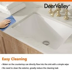 DEERVALLEY 17.91 in. Undercounter Bathroom Sink in White Vitreous China 29 DEERVALLEY 17.91 in. Undercounter Bathroom Sink in White Vitreous China -Bathroom Sinks Sales white deervalley undermount bathroom sinks dv 1u306 31 1000