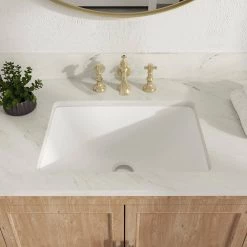 DEERVALLEY 17.91 in. Undercounter Bathroom Sink in White Vitreous China