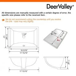 DEERVALLEY 17.91 in. Undercounter Bathroom Sink in White Vitreous China 19 DEERVALLEY 17.91 in. Undercounter Bathroom Sink in White Vitreous China -Bathroom Sinks Sales white deervalley undermount bathroom sinks dv 1u306 a0 1000