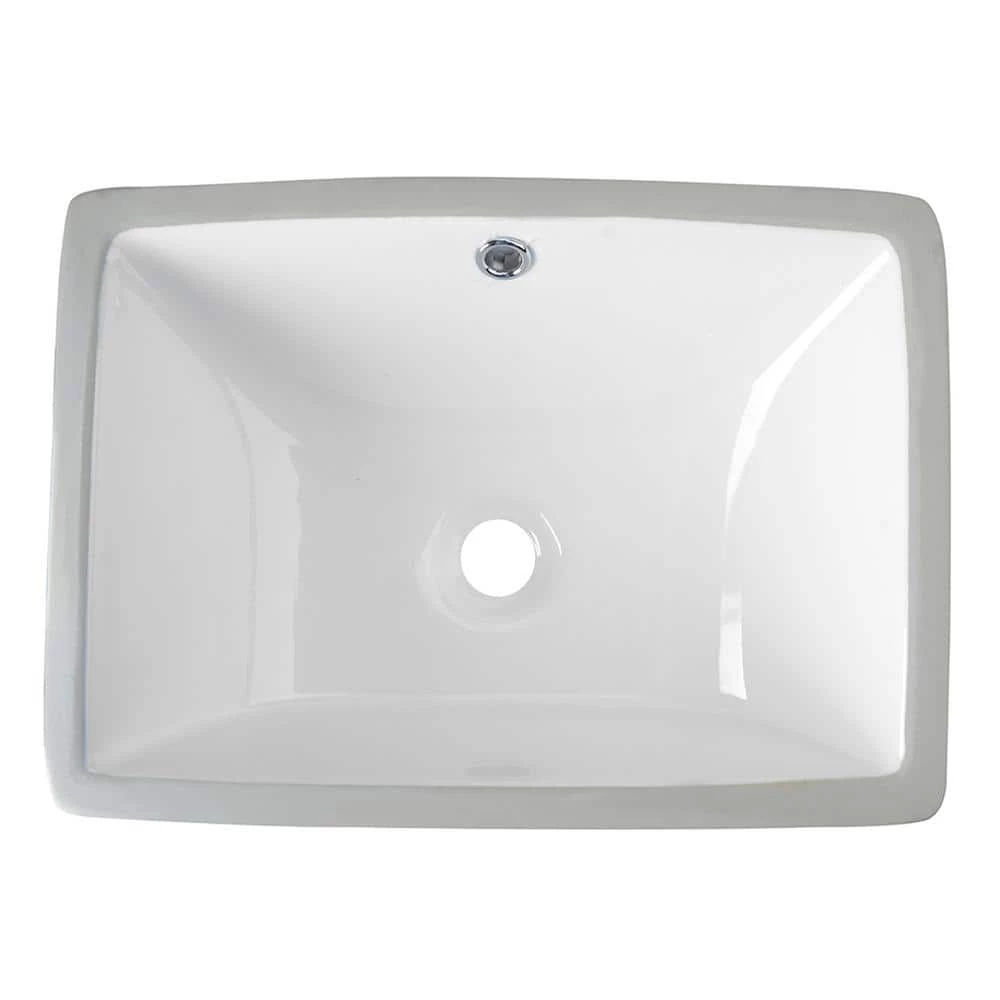 DEERVALLEY 17.91 in. Undercounter Bathroom Sink in White Vitreous China 10 DEERVALLEY 17.91 in. Undercounter Bathroom Sink in White Vitreous China - Image 8