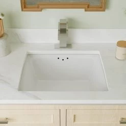 DEERVALLEY 15.75 in. Undercounter Bathroom Sink in White Vitreous China -Bathroom Sinks Sales white deervalley undermount bathroom sinks dv 1u307 4f 1000
