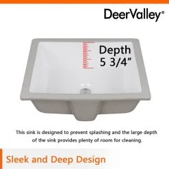 DEERVALLEY 15.75 in. Undercounter Bathroom Sink in White Vitreous China -Bathroom Sinks Sales white deervalley undermount bathroom sinks dv 1u307 fa 1000