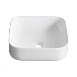 DEERVALLEY White Rectangular Bathroom Ceramic Vessel Sink Art Basin in White Not Included Facuet -Bathroom Sinks Sales white deervalley vessel sinks dv 1v021 1d 1000