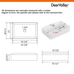 DEERVALLEY Classic Ceramic Rectangular Vessel Sink in White 14 DEERVALLEY Classic Ceramic Rectangular Vessel Sink in White -Bathroom Sinks Sales white deervalley vessel sinks dv 1v032 40 1000