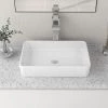 DEERVALLEY Classic Ceramic Rectangular Vessel Sink in White 1 DEERVALLEY Classic Ceramic Rectangular Vessel Sink in White -Bathroom Sinks Sales white deervalley vessel sinks dv 1v032 64 1000