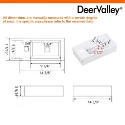 DEERVALLEY Ceramic Rectangular Wall Mounted Bathroom Sink in White -Bathroom Sinks Sales white deervalley wall mount sinks dv 1v081l 40 1000