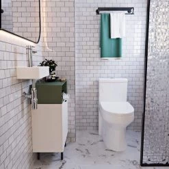 DEERVALLEY Ceramic Rectangular Wall Mounted Bathroom Sink in White -Bathroom Sinks Sales white deervalley wall mount sinks dv 1v081l e1 1000