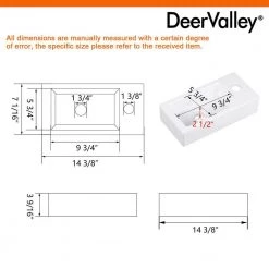 DEERVALLEY Ceramic Handmade Rectangular Wall Mount Bathroom Sink in White -Bathroom Sinks Sales white deervalley wall mount sinks dv 1v081r 40 1000