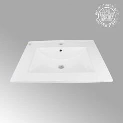 RENOVATORS SUPPLY MANUFACTURING Luke 24 in. Square Drop-In Bathroom Sink in White with Overflow -Bathroom Sinks Sales white drop in bathroom sinks 20336 c3 1000