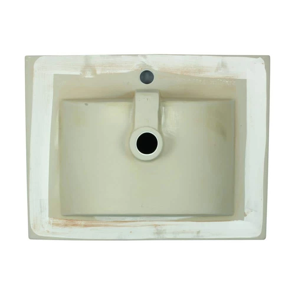 RENOVATORS SUPPLY MANUFACTURING Self-Rimming Square Drop-In Bathroom Sink in White Porcelain (Set of 2) 4 RENOVATORS SUPPLY MANUFACTURING Self-Rimming Square Drop-In Bathroom Sink in White Porcelain (Set of 2) - Image 2