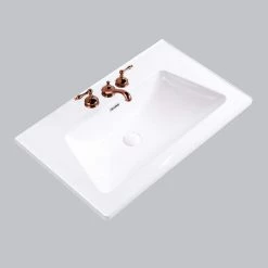 RENOVATORS SUPPLY MANUFACTURING Lydia 31-1/2 in. Square Drop-In Bathroom Sink in White with Overflow -Bathroom Sinks Sales white drop in bathroom sinks 41336 4f 1000