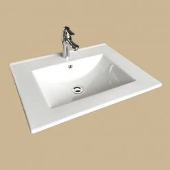 RENOVATORS SUPPLY MANUFACTURING Bo 24 in. Square Drop-In Bathroom Sink in White with Overflow Faucet and Drain -Bathroom Sinks Sales white drop in bathroom sinks 50336 c3 1000