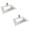 RENOVATORS SUPPLY MANUFACTURING Square Drop-In Self Rimming Bathroom Sink in White with Faucet and Drain (Set of 2) 2 RENOVATORS SUPPLY MANUFACTURING Square Drop-In Self Rimming Bathroom Sink in White with Faucet and Drain (Set of 2) -Bathroom Sinks Sales white drop in bathroom sinks 60336 64 1000