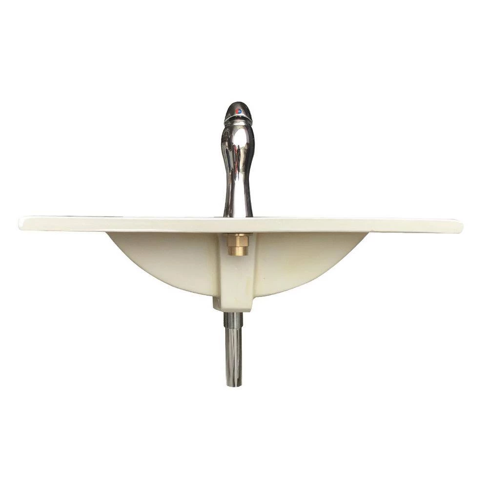 RENOVATORS SUPPLY MANUFACTURING Square Drop-In Self Rimming Bathroom Sink in White with Faucet and Drain (Set of 2) 9 RENOVATORS SUPPLY MANUFACTURING Square Drop-In Self Rimming Bathroom Sink in White with Faucet and Drain (Set of 2) - Image 7