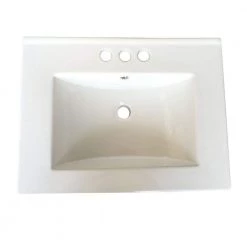 RENOVATORS SUPPLY MANUFACTURING Lee 24 in. Square Drop-In Bathroom Sink in White with Overflow -Bathroom Sinks Sales white drop in bathroom sinks 70336 4f 1000