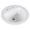 Kingsman Hardware 19 in. Round Topmount/Self Rimming/Drop-In Glazed Vitreous Ceramic Lavatory Vanity Bathroom Sink Pure in White 1 Kingsman Hardware 19 in. Round Topmount/Self Rimming/Drop-In Glazed Vitreous Ceramic Lavatory Vanity Bathroom Sink Pure in White -Bathroom Sinks Sales white drop in bathroom sinks tt1922p 64 1000