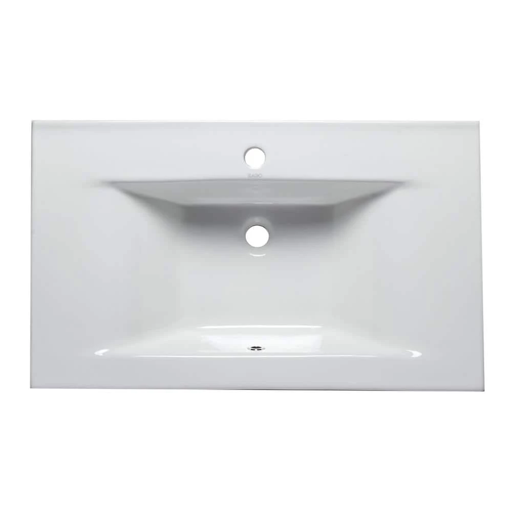 EAGO 7.6 in. Drop-In Sink Basin in White 7 EAGO 7.6 in. Drop-In Sink Basin in White - Image 5