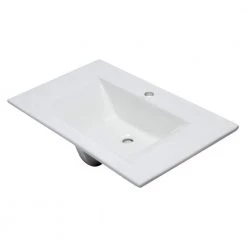 EAGO 7.6 in. Drop-In Sink Basin in White
