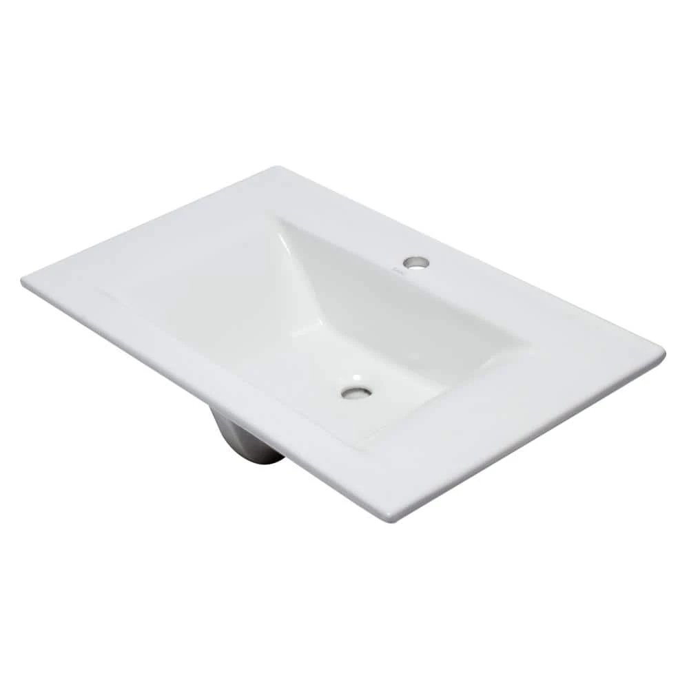 EAGO 7.6 in. Drop-In Sink Basin in White 3 EAGO 7.6 in. Drop-In Sink Basin in White