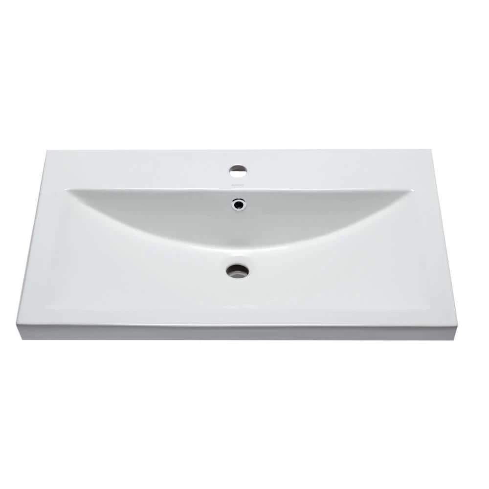 EAGO BH001 7.9 in. Drop in Sink Basin in White 6 EAGO BH001 7.9 in. Drop in Sink Basin in White - Image 4