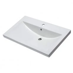EAGO BH001 7.9 in. Drop in Sink Basin in White