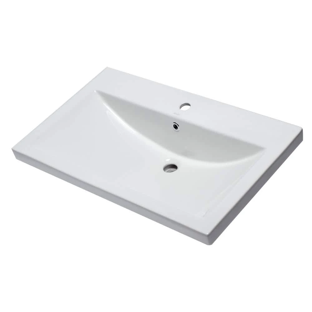 EAGO BH001 7.9 in. Drop in Sink Basin in White 3 EAGO BH001 7.9 in. Drop in Sink Basin in White