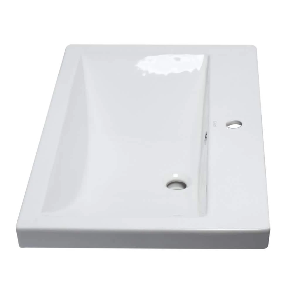 EAGO BH001 7.9 in. Drop in Sink Basin in White 8 EAGO BH001 7.9 in. Drop in Sink Basin in White - Image 6