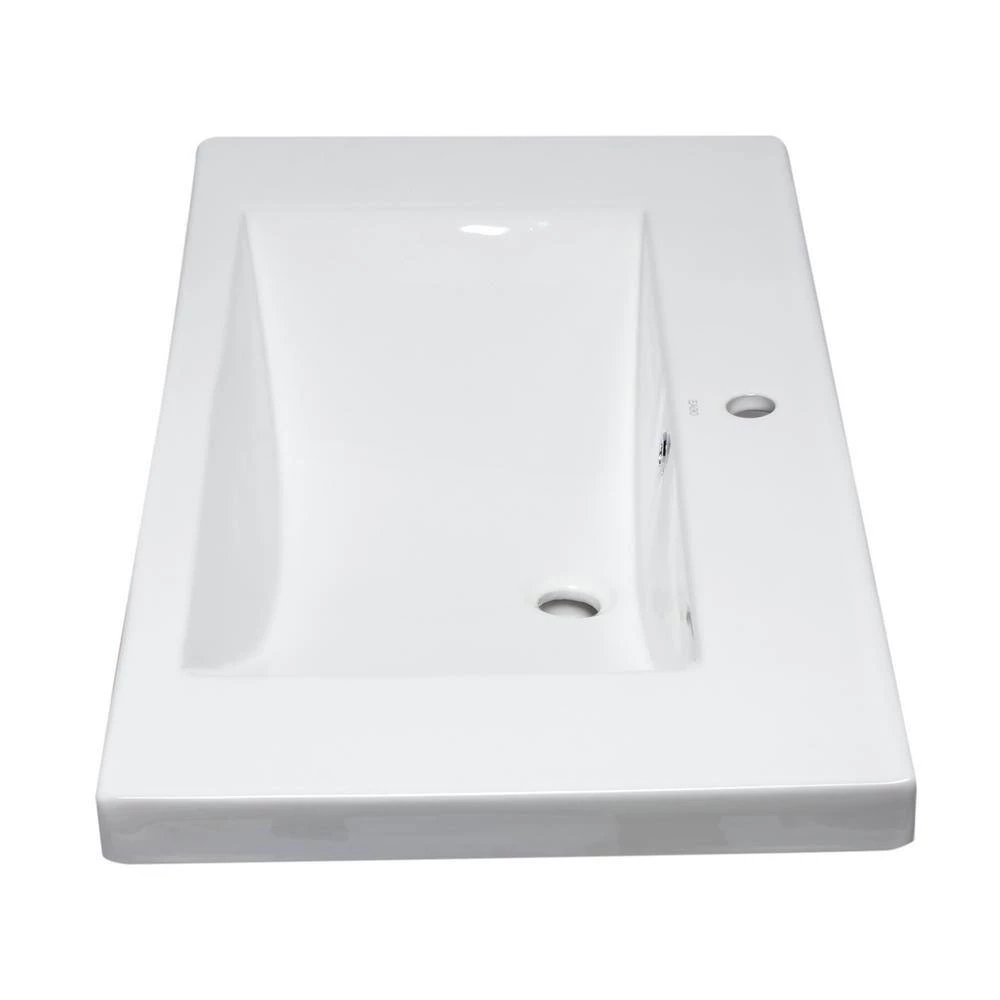 EAGO 7.9 in. Drop-In Sink Basin in White 7 EAGO 7.9 in. Drop-In Sink Basin in White - Image 5