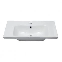 EAGO BH003 8.1 in. Drop in Sink Basin in White -Bathroom Sinks Sales white eago drop in bathroom sinks bh003 4f 1000