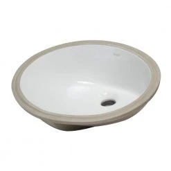 EAGO 7.25 in. Under Mount Sink Basin in White