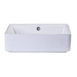 EAGO Rectangular Ceramic Vessel Sink in White with Overflow Cover 16 EAGO Rectangular Ceramic Vessel Sink in White with Overflow Cover -Bathroom Sinks Sales white eago vessel sinks ba131 fa 1000