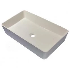 Eden Bath Wide White Concrete Rectangular Vessel Sink with Drain 15 Eden Bath Wide White Concrete Rectangular Vessel Sink with Drain -Bathroom Sinks Sales white eden bath vessel sinks eb n011wh 44 1000