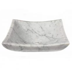 Eden Bath Square Deep Zen Sink in Carrara Marble 12 Eden Bath Square Deep Zen Sink in Carrara Marble -Bathroom Sinks Sales white eden bath vessel sinks eb s041cw p 44 1000