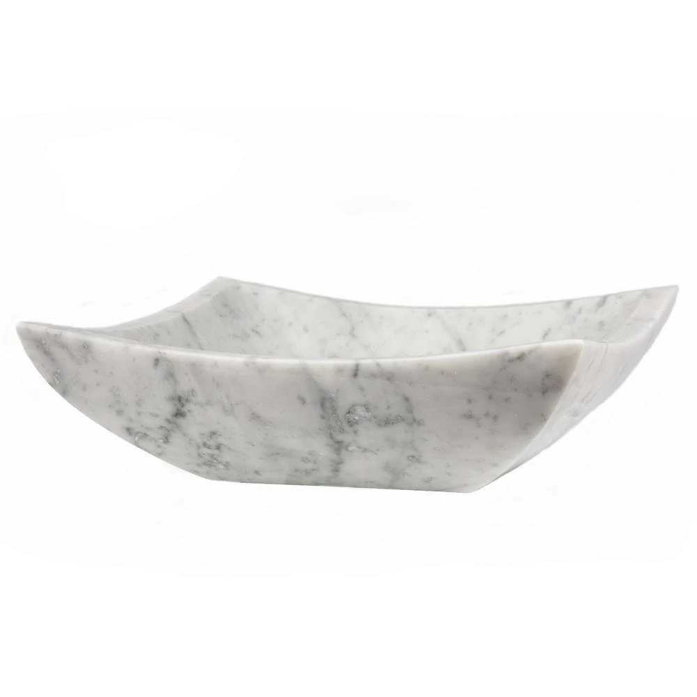Eden Bath Square Deep Zen Sink in Carrara Marble 4 Eden Bath Square Deep Zen Sink in Carrara Marble - Image 2