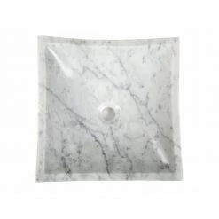 Eden Bath Square Deep Zen Sink in Carrara Marble 13 Eden Bath Square Deep Zen Sink in Carrara Marble -Bathroom Sinks Sales white eden bath vessel sinks eb s041cw p fa 1000