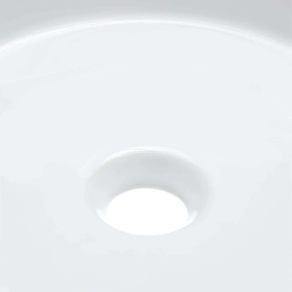 Elanti Round Vessel Bathroom Sink in White 4 Elanti Round Vessel Bathroom Sink in White - Image 2