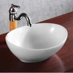 Elanti Oval Vessel Bathroom Sink in White 15 Elanti Oval Vessel Bathroom Sink in White -Bathroom Sinks Sales white elanti vessel sinks ec9838 31 1000