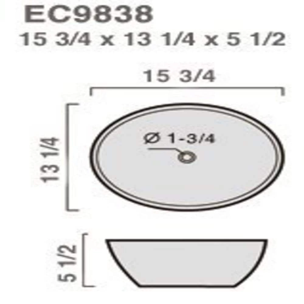 Elanti Oval Vessel Bathroom Sink in White 8 Elanti Oval Vessel Bathroom Sink in White - Image 6
