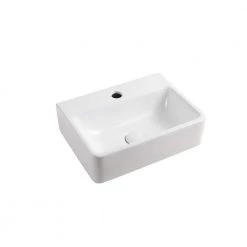 Elanti Wall-Mounted Bathroom Sink in White
