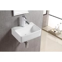 Elanti Wall-Mounted Bathroom Sink in White -Bathroom Sinks Sales white elanti wall mount sinks ec1808 fa 1000
