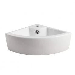 Elanti Wall-Mounted Corner Bathroom Sink in White 12 Elanti Wall-Mounted Corner Bathroom Sink in White -Bathroom Sinks Sales white elanti wall mount sinks ec9808 4f 1000