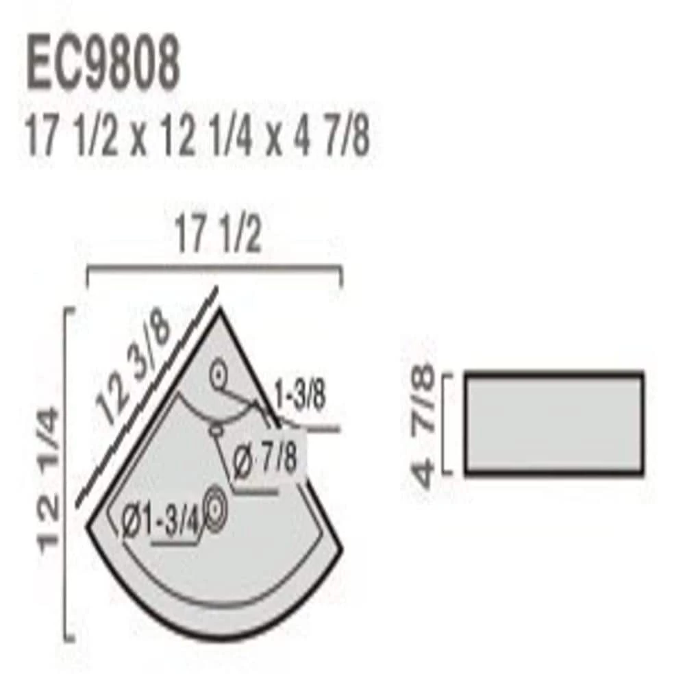 Elanti Wall-Mounted Corner Bathroom Sink in White 9 Elanti Wall-Mounted Corner Bathroom Sink in White - Image 7