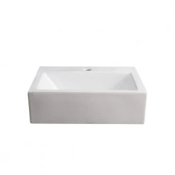 Elanti Wall-Mounted Rectangle Bathroom Sink in White 10 Elanti Wall-Mounted Rectangle Bathroom Sink in White -Bathroom Sinks Sales white elanti wall mount sinks ec9859 4f 1000