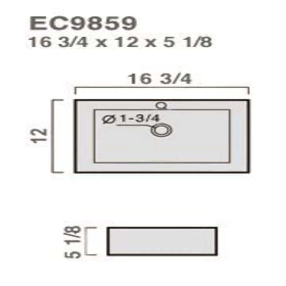 Elanti Wall-Mounted Rectangle Bathroom Sink in White 8 Elanti Wall-Mounted Rectangle Bathroom Sink in White - Image 6