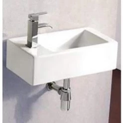 Elanti Wall-Mounted Right-Facing Rectangle Bathroom Sink in White -Bathroom Sinks Sales white elanti wall mount sinks ec9899 r 31 1000