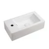 Elanti Wall-Mounted Right-Facing Rectangle Bathroom Sink in White 2 Elanti Wall-Mounted Right-Facing Rectangle Bathroom Sink in White -Bathroom Sinks Sales white elanti wall mount sinks ec9899 r 64 1000